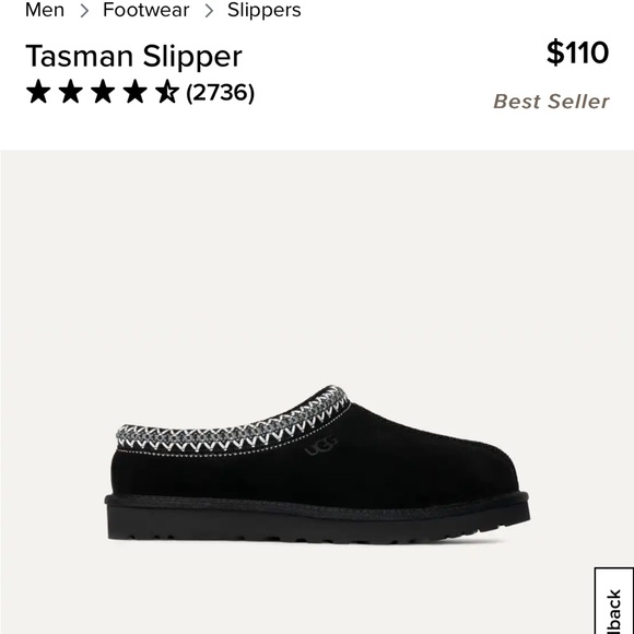 UGG Tasman New in Box Men’s 11 black (never worn) - Picture 12 of 16